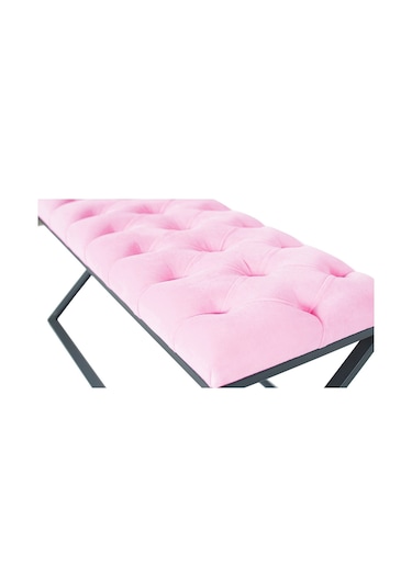 Varcera Pembe Chester Model Kapitoneli Puf&bench&koltuk&oturma Bankı&teddy Puff&yatak Odası Takımı Önü&ucu