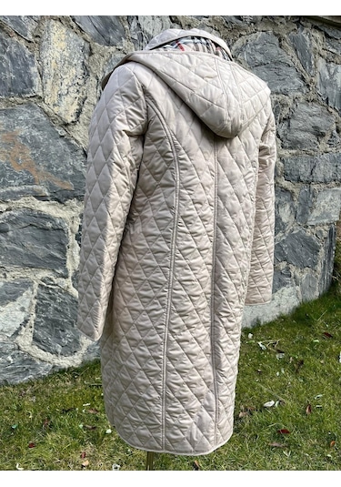 Baharlık Kapitone Mont A. Bej Büyük Beden 105cm Çok Renkli