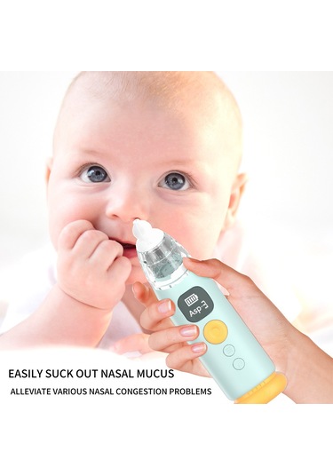 Gajeena Yeşil Bebek Elektrikli Burun Emici, 3 Seviye Emme, Ters Akış Engeli, Sakinleştirici Müzik Ve Işık, 3 Silikon Uç, Usb Şarjlı Bx002