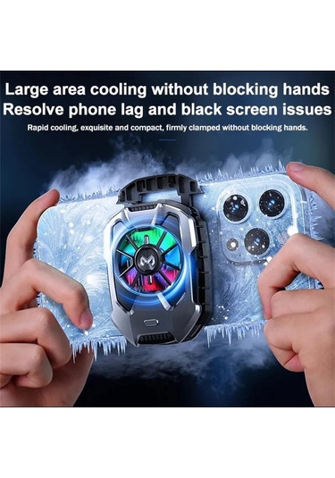 Memo Dla8 Cep Telefon Soğutma Fanı Radyatör Soğutucu Rgb Led Işıklı