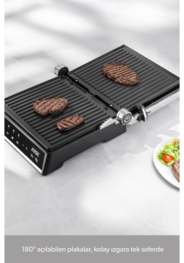 Homend Grilliant 1341H Inox Gövdeli Döküm Plakalı Tost ve Izgara Makinesi