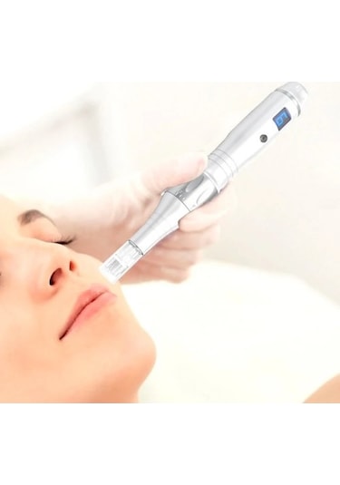 10 Adet Profesyonel 12 Pin Dermapen Mikro İğneleme Makinesi - Yüz Ve Cilt Bakımı İçin Derma Mezoterapi Kalemi Mts 8589