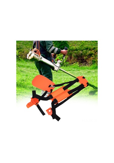 Xiyyadms Nylon Çift Omuzlu Bahçe Aleti Askısı - Ayarlanabilir, Ağır Gereçler İçin Konforlu, Yeşil Alan Bakımı Turuncu