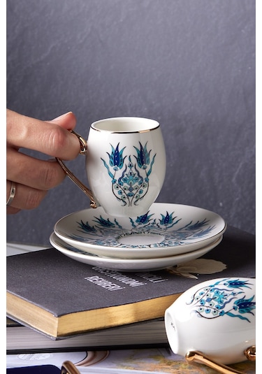 Karaca  İznik 6 Kişilik Kahve Fincan Takımı 80 ml