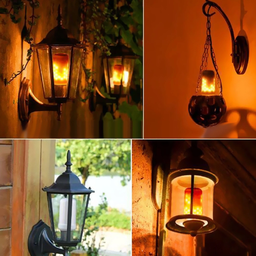 Folinda Led Alev Işık Ampülü - 3 Modlu Tatlı Alev, Sürekli Aydınlatma, Solunum - 99 Led'li - 1800-2000k Isı Renkli - Dekoratif Ambiyans Için - E26/e27 Uç