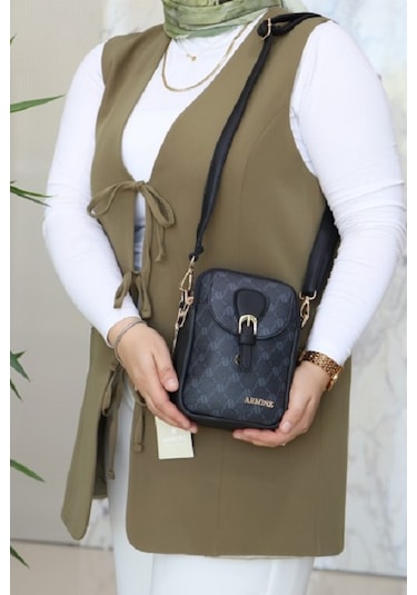 Armine Kadın Yeni Sezon Trend Çanta 406 Siyah Noktalı