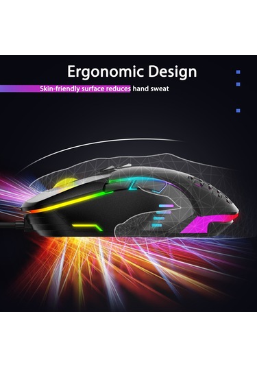 Onikuma CW902 Kablolu RGB Aydınlatmalı Optik Oyuncu Mouse