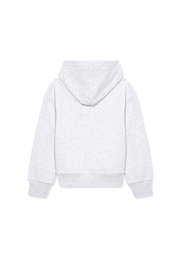 Mavi - Mavi Logo Baskılı Kapüşonlu Gri Sweatshirt 7610035-85438 Gri