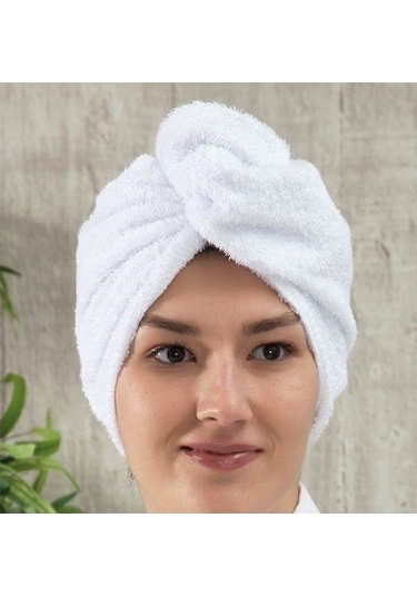 6 Adet Gold Kulcu Pamuk Dokuma Havlu Saç Bonesi Çok Renkli