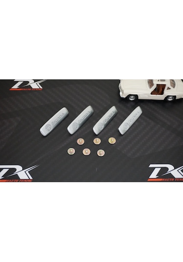 Skoda Logo Krom Metal Paspas Vidalı Logo 4 Lü Set