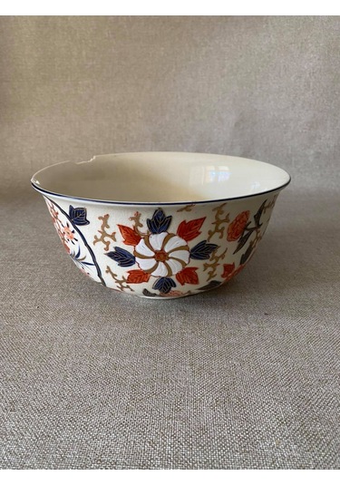 El Boyama Antika Yemek Kasesı 19Cm