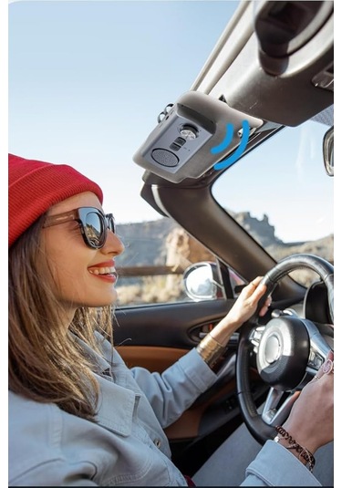 Agptek Bluetooth 5.3 Handsfree Car Kit Mikrofonlu Hoparlör Bluetooth Hoparlör Siyah