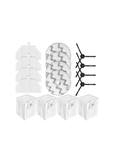 Junzhuodianpu Xclea H60 Robot Süpürge Yedek Parçaları Aksesuarları Yan Fırça Hepa Filtre Paspas Bezi Toz Torbası