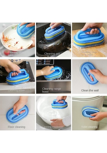 Sarı Vıshua Saplı Temizleme Fırçası Sünger Mendil Mutfak Temizleme Tencere Temizleme Bulaşı Fırçası Sünger Fırça & Sünger 56476405