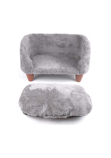Gobypet Peluş Kedi Koltuğu Yumuşak Lüks Kedi Köpek Yatağı Koltuğu