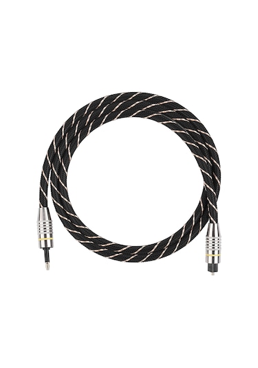 Moveevo Toslınk'den 3.5mm Mini Toslınk'a Fiber Optik Ses Kablosu 1m - Altın Kaplı, Düşük Kayıp, Elektriksel Yalıtım, 250mbit/s Bant Genişliği