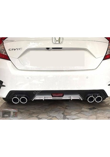 Honda Civic Fc5 Turbo Difüzör Arka Tampon Çift Egzoz Çıkışlı