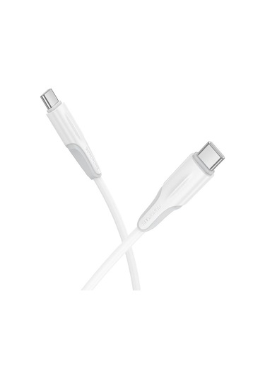 Borofone Bx119 Yeni 60w Usb-c / Tip-c Usb-c / Tip-c Hızlı Şarj Veri Kablosu, Uzunluk: 1m Beyaz