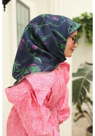Silk Home Twill İpek Eşarp 11433-01 Lacivert