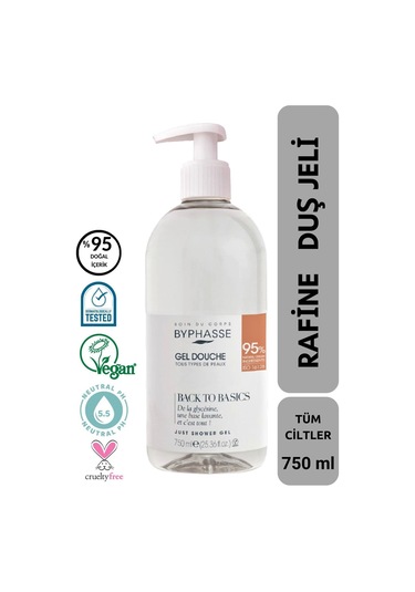 Byphasse Back To Basics Rafine Duş Jeli Tüm Cilt Tipleri 750 ML