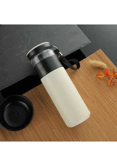 Yingfu Çay Ve Su Ayırma Termos Bardak, Beyaz Ofis Bardağı Taşınabilir Araç Bardağı 4wy4bq Beyaz