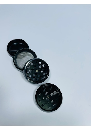 Çelik TutunÖğütücü 4Kademeli Paslanmaz Grinder SiyahRenk//40mm