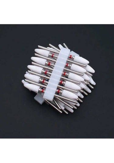 Trendooze 10 Adet Seramik Tırnak Matkap Uçları Seti - E36d Modeli, Uzun Ömürlü