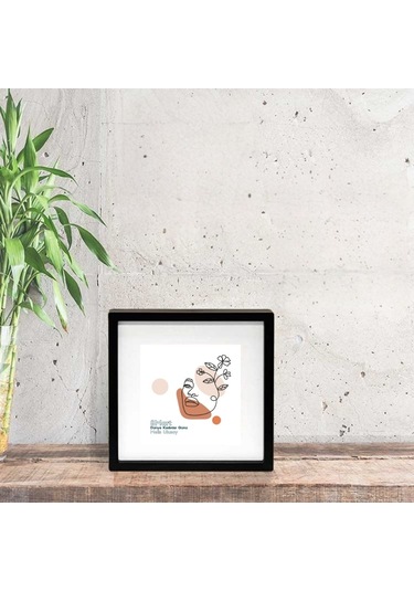 Kadınlar Gününe Özel Resimli Yapışkanlı Sök Tak Paspartulu Pola Çerçeve 1 Adet