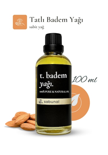 Sabunal Tatlı Badem Yağı 100 ML Cilt Ve Saç UyuMLu Nemlendirici Yağ
