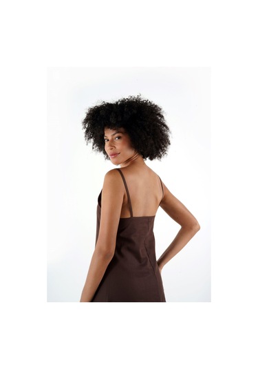 Alexandergardı İnce Askılı Midi Boy Elbise B24-005206 001