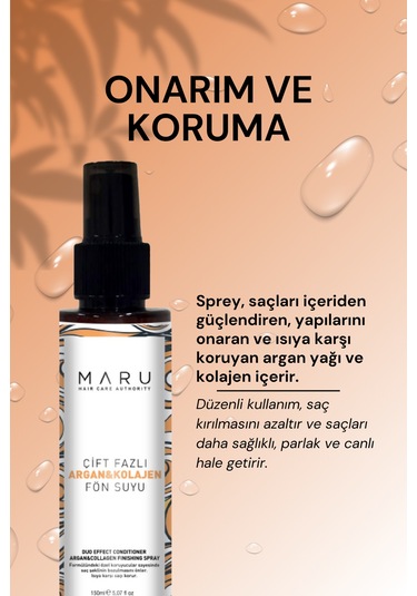 Maru Argan & Collagen Kolay Tarama Saç Bakım Spreyi 150 ML