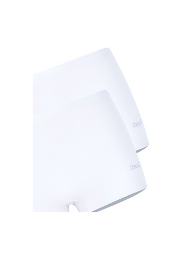 Kom Basic Kadın Short Külot 2li Beyaz Beyaz