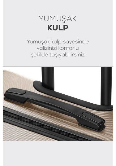 Spring Model Gold Renk Büyük Boy Valiz Bavul Gold