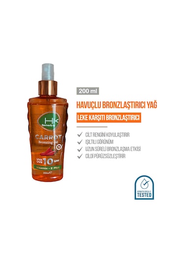 Hk Remedy Sun SPF 10 Havuç Yağı 200 ML