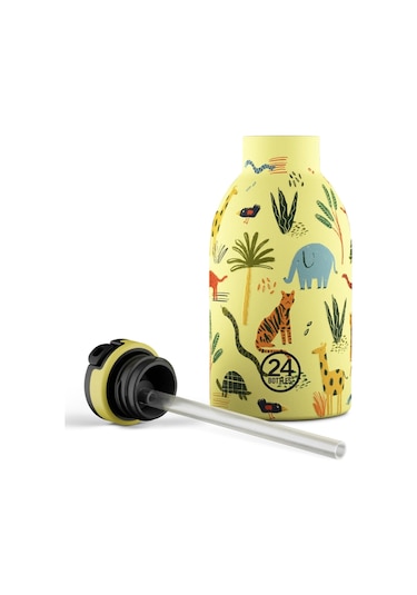 Clima Bottle Jungle Friends Pipetli Paslanmaz Çelik Termos 330 Ml Sarı