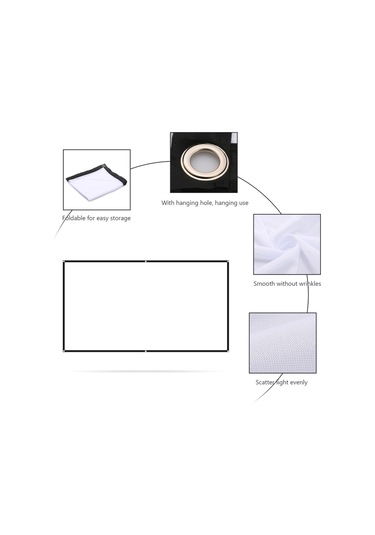 Geeroyoo 100 İnç Taşınabilir Kırışmaz Katlanabilir Projeksiyon Perdesi 16:9 Geniş Ekran Hd Film Ev/ofis İç-dış Mekan Jzr-gy