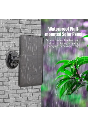 Ximistore9 Güneş Enerjili 4w 5v Dış Mekan Kamera Şarj Paneli, Ayarlanabilir Montaj Ve Su Geçirmez Tasarım