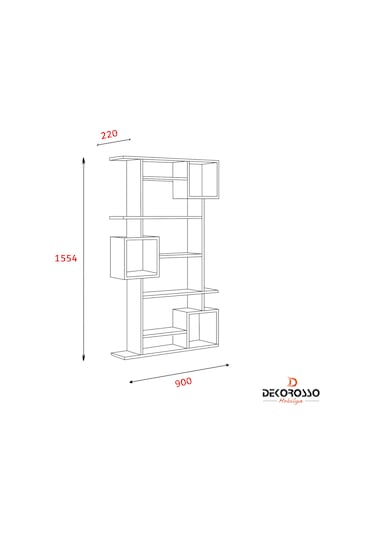 Dekorosso Dekorosso Lino Kitaplık Beyaz
