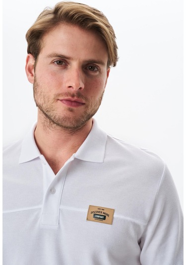 Arma Erkek Regular Fit Basic % 100 Pamuk Pike Polo Yaka Tişört Y29374355402 Beyaz