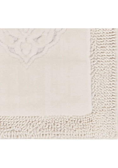 Tiffany 2'li Pamuklu Klozet Takımı, Krem Banyo Paspas Seti 60 x 100 / 50 x 60 CM Krem