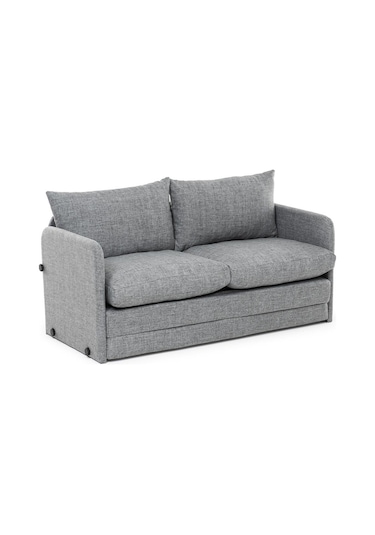 Pafu Saga İkili Katlanır Yataklı Koltuk Keten Açık Gri