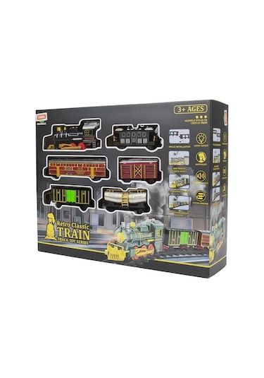 Ctoys Retro Klasik Buharlı Tren Seti Sesli Ve Işıklı 69935a