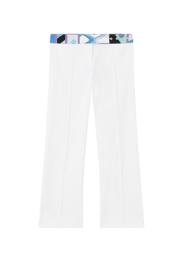 Pucci Şık Pantolon Beyaz