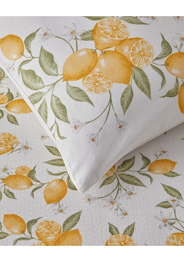 English Home Amalfi Breeze Baskılı Tek Kişilik Pike Takımı 150x220 Cm Sarı Sarı