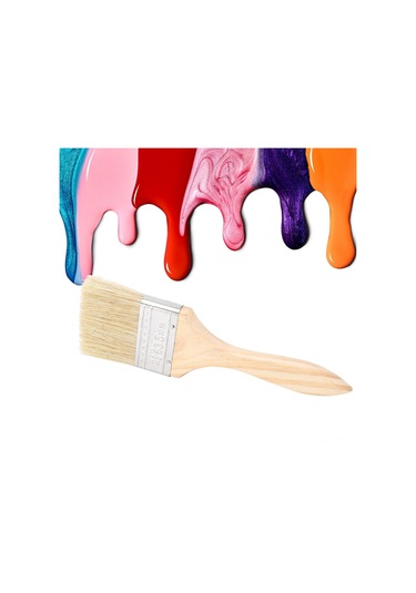 Aubyhe 10 Adet 2.5 İnç Yapay Yün Fırça, Ahşap Saplı, Boyama, Macun Ve Vernik İçin Uygun, Ergonomik Ve Dayanıklı