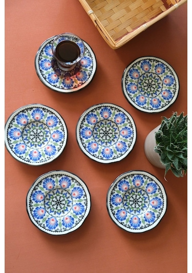 Jamuor Roys Fulya Porselen Çay Tabak Takımı 12cm 6 Parça