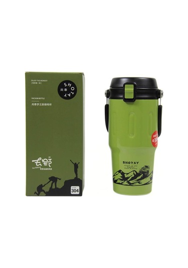 Shotay Journey Mug Çift Kullanımlı Kapak 650 Ml. Yeşil St-8166 Yeşil