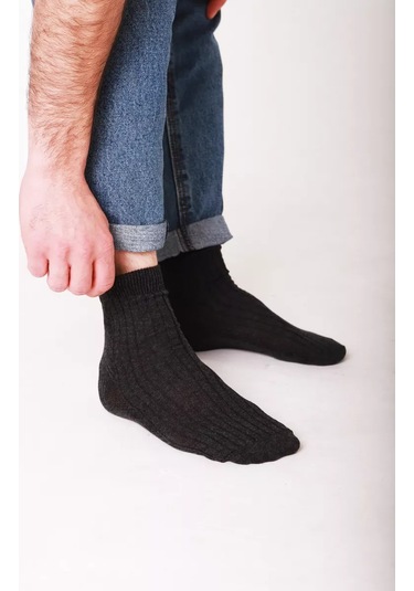 Noginka Erkek Çorapları, Pamuklu 10 Çift Set 62700740 Koyu Gri