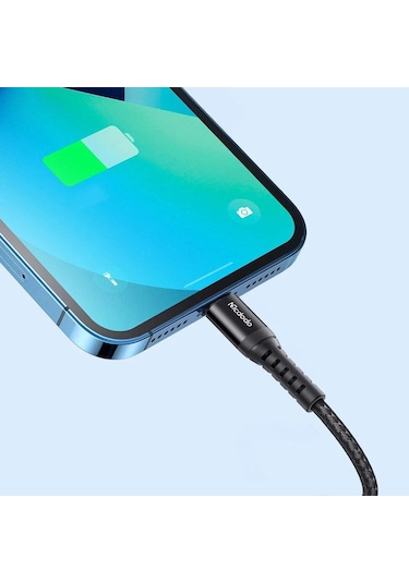 Mcdodo CA-2261 3A 1 MT Lightning Hızlı Data-Şarj Kablo Siyah