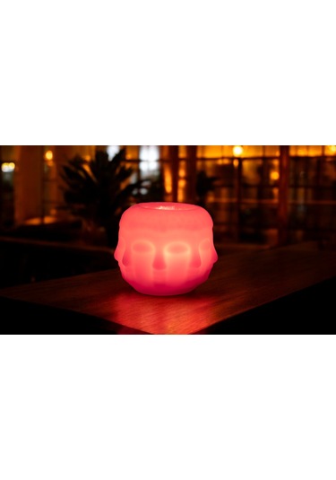 Fener Mum Buddah Kırmızı Kavun Kokulu Dekoratif Mum